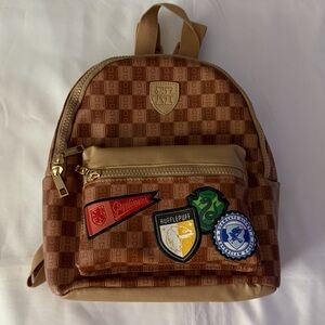 NWOT Bioworld Harry Potter Hogwarts Houses Tan Mini Backpack